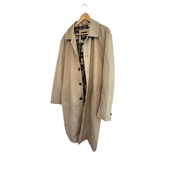 Boohoo Man, Khaki, Five Button, Midi Length, Trench Coat sz L - Picture 12 of 14